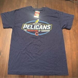 NWT Men’s Large Myrtle Beach Pelicans Chicago Cubs Short Sleeve Blue T-shirt MLB